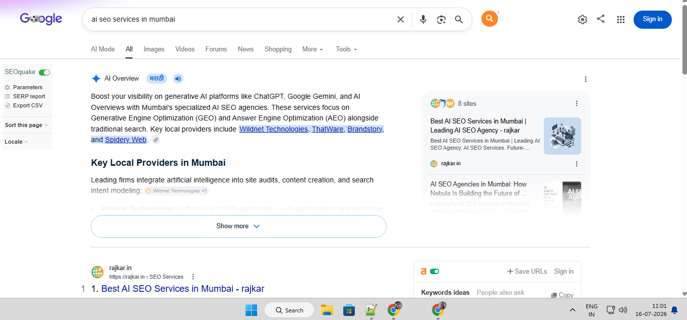 AI SEO Services AI citation snapshot 1